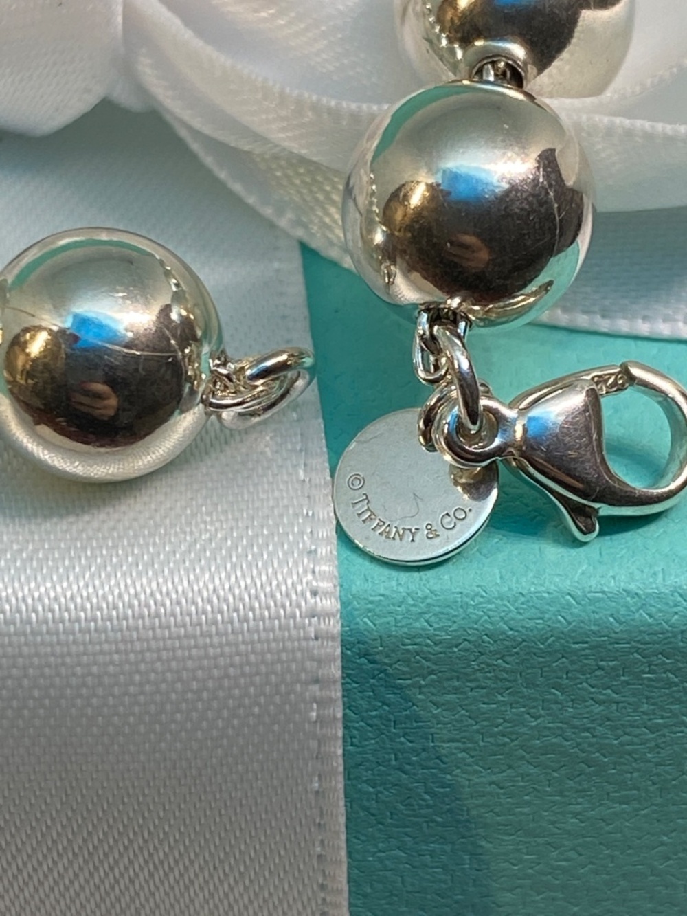 Tiffany & Co HardWear Ball bracelet 10mm 7.2”  Sterling Silver 925 - Picture 4 of 5